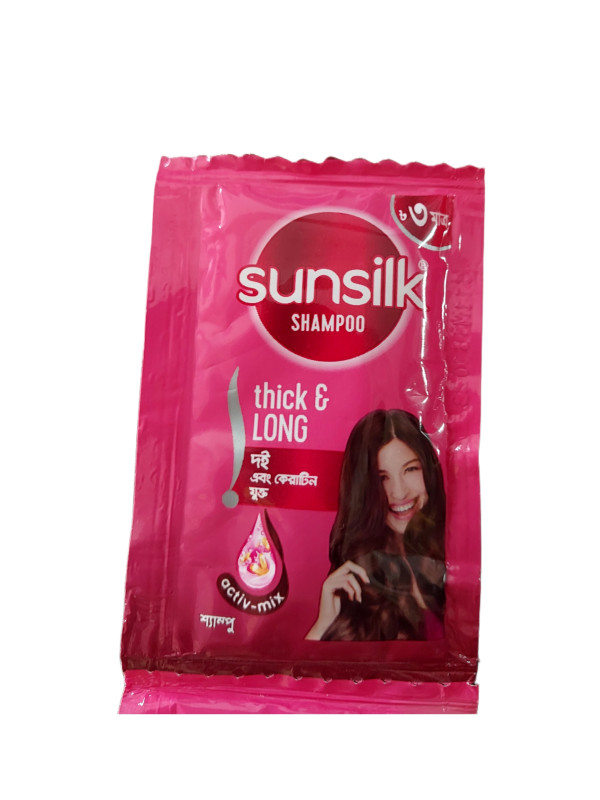 pink sunsilk shampoo thick long mini pack