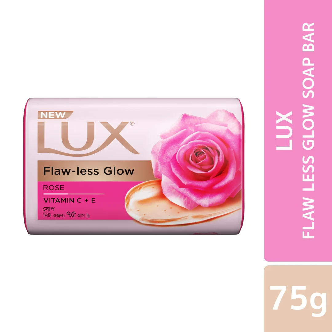 Lux Flaw Less Glow Rose Vitamin c + E Soap 150 gm
