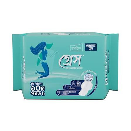 GRACE WINGS SANETARY NAPKIN 10 PADS