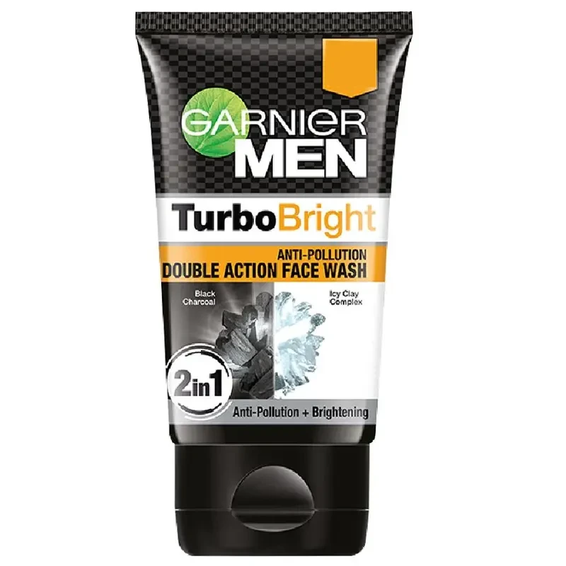 Garnier Men Turbo Bright Anti-Pollution Double Action Face Wash 100G