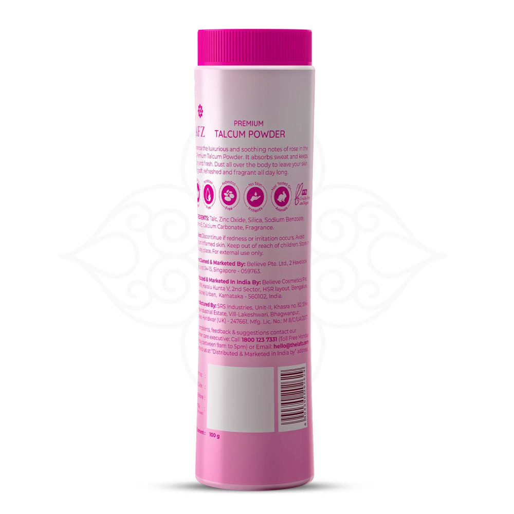 Lafz Premium Talcum Powder – rose